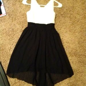 Girls black and white party dress